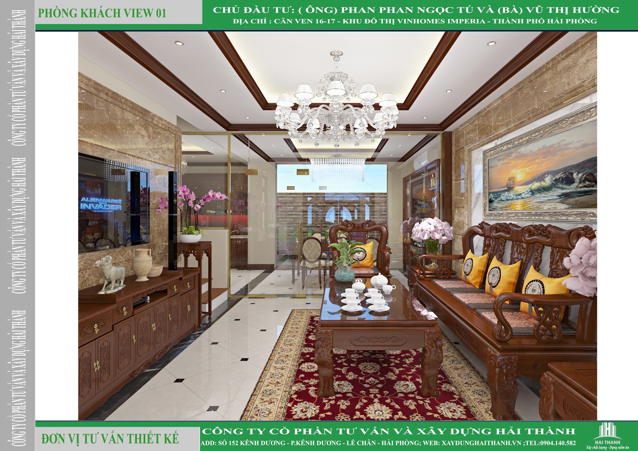 Thiết kế nội thất hiện đại nhà ông Phan Ngọc Tú - Vinhomes Imperia