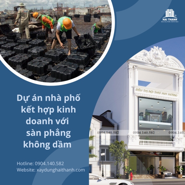 Dự án nhà phố kết hợp kinh doanh tại Quảng Ninh với sàn phẳng HTBox